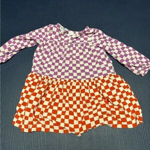 Hanna Anderson Purple and Red Checkered Dress